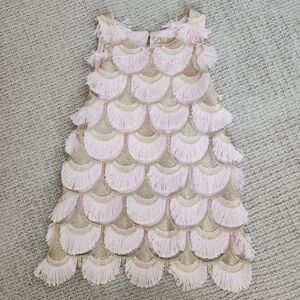 Oshkosh Genuine Pink & Gold Fringe Dress Size 18 Months